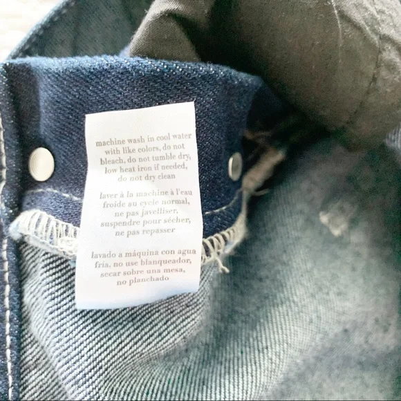 WEWOREWHAT Denim Basic Overalls Dark Wash - Picture 12 of 14